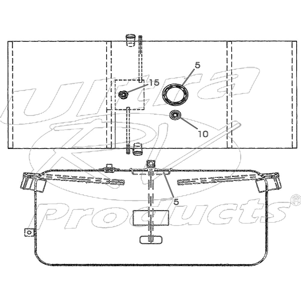 W0010464  -  Tank Asm-gas (75 Gallon) Auxillary & Dual Fill